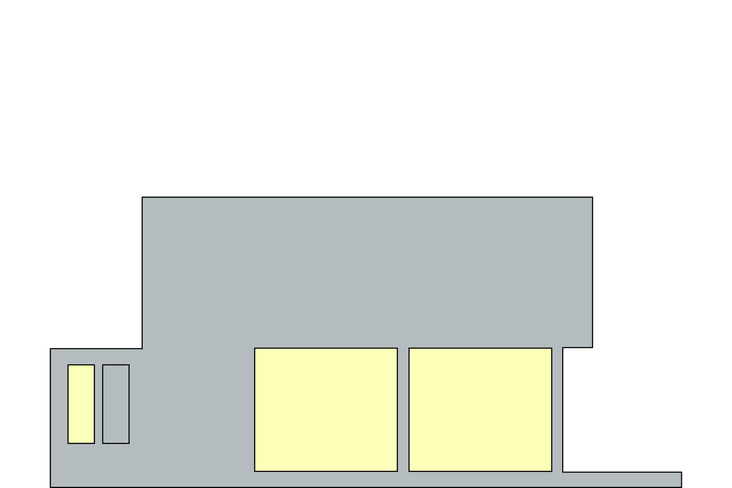 Skizze eines Museumsgebäudes mit Fensterbeleuchtung für die Lichtplanung mit ERCO.