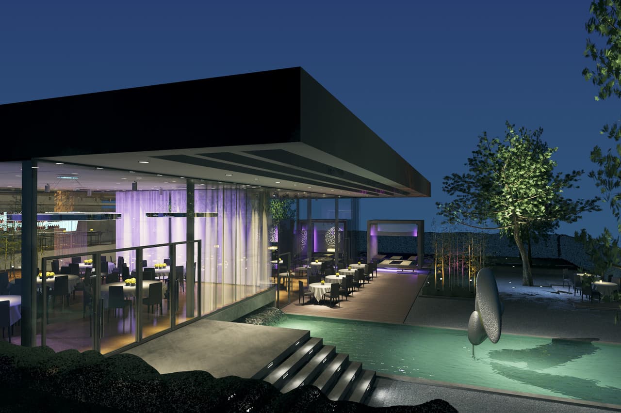 Restaurantbeleuchtung: Stimmungsvolles Licht für einladende Atmosphäre und kulinarischen Genuss.