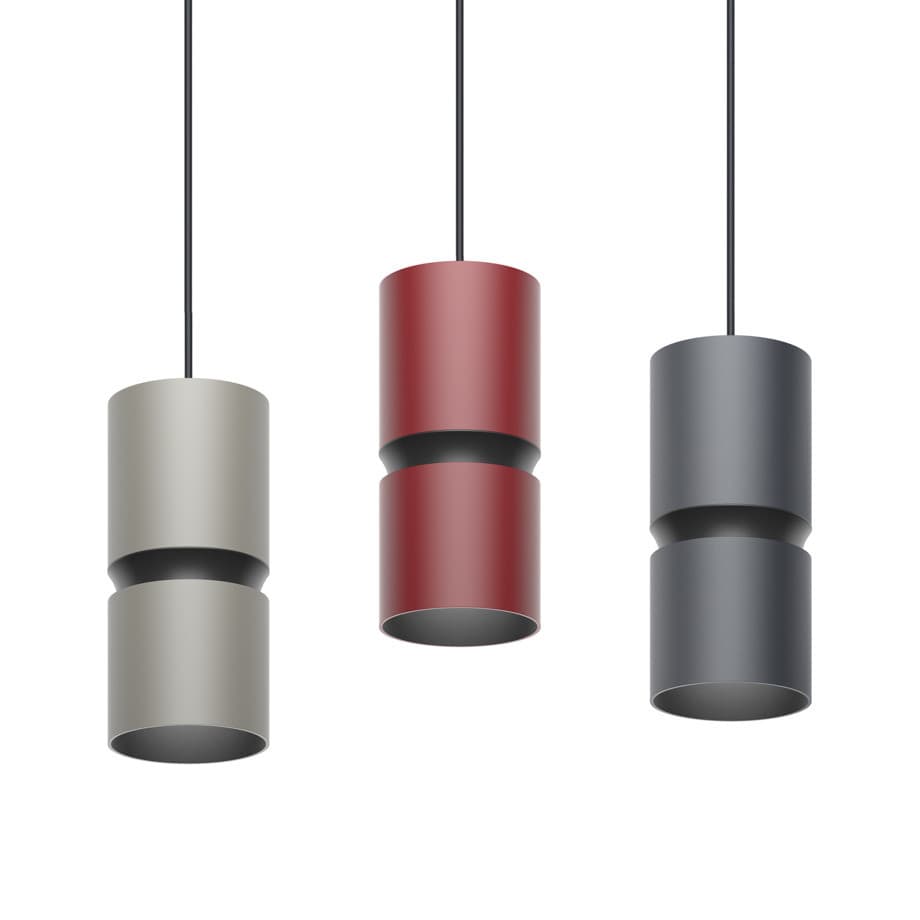 ERCO LED-Pendelleuchten in verschiedenen Farben als Ersatz für T5/T8 Lampen für energieeffiziente Beleuchtung.