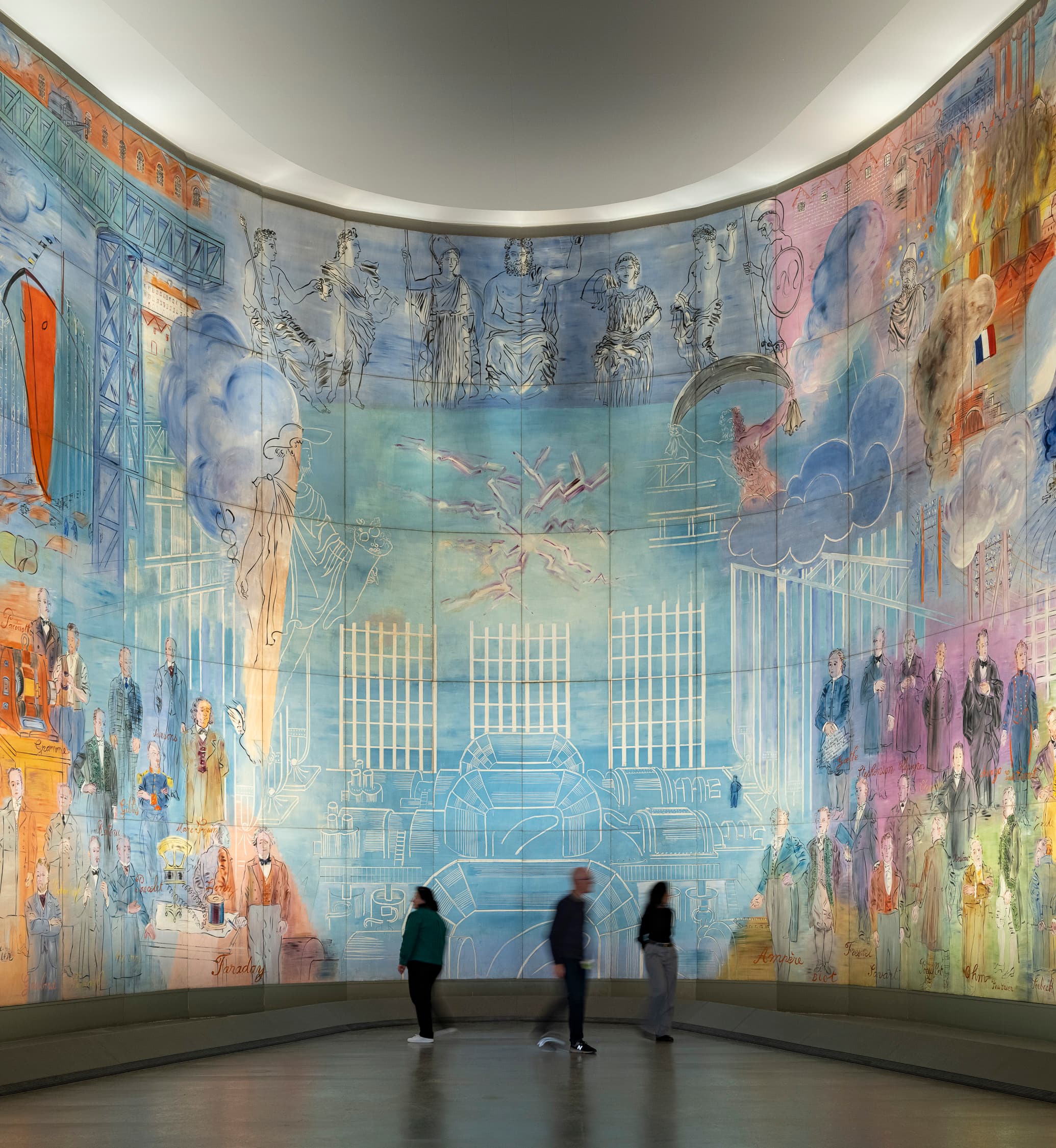 Raoul Dufys „La Fée Electricité“ im Musée d’Art Moderne, beleuchtet mit ERCO LED-Wallwashern.