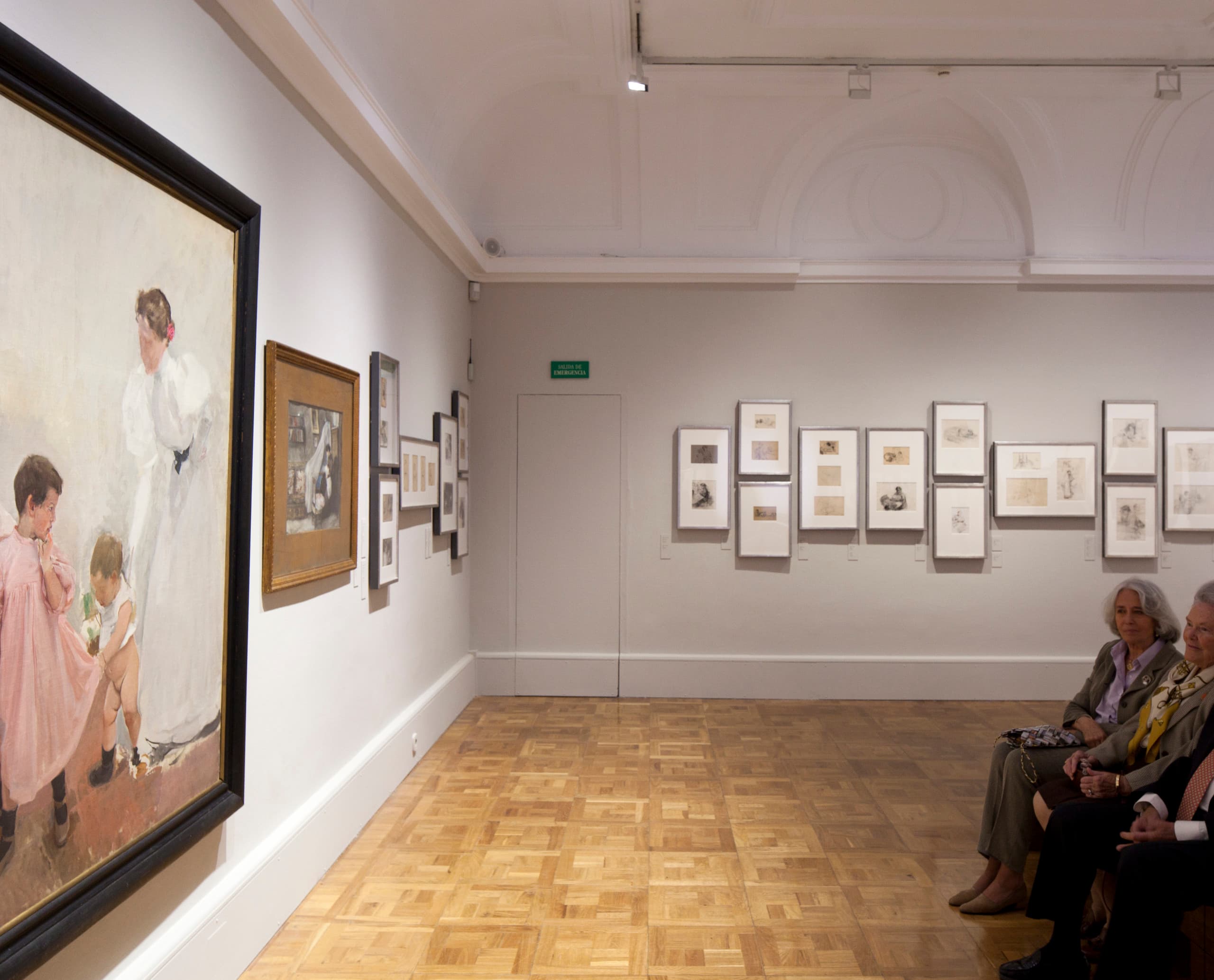 Gemäldegalerie im Sorolla Museum, Madrid, beleuchtet mit ERCO Logotec LED Strahlern.
