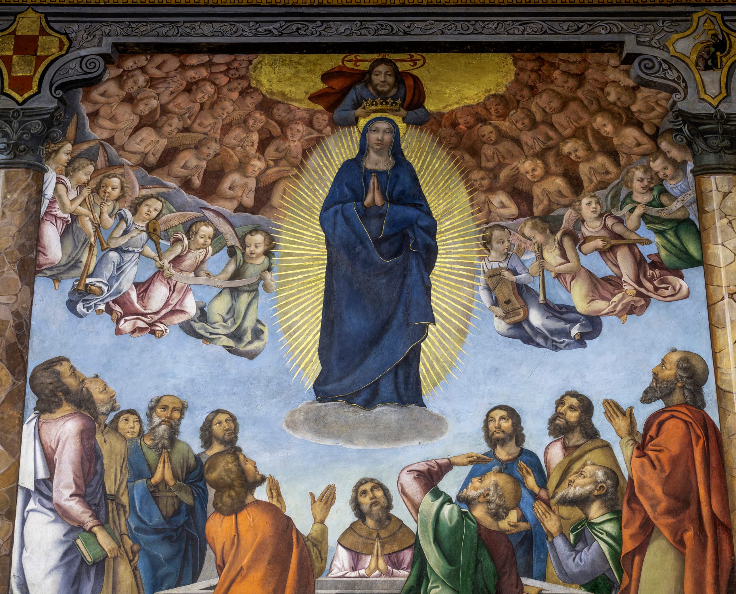 Fresko in der Sala Capitular, Kathedrale von Toledo, beleuchtet mit ERCO Licht für visuellen Komfort und Akzentuierung.