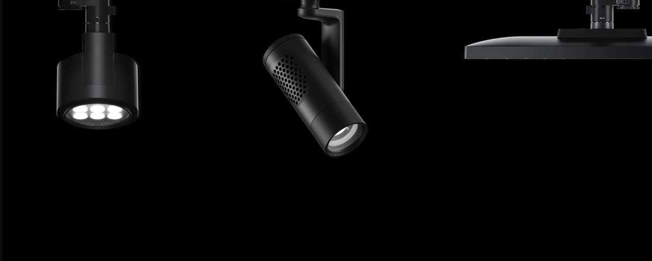 ERCO Strahler mit Casambi Bluetooth Steuerung für drahtlose Lichtsteuerung.