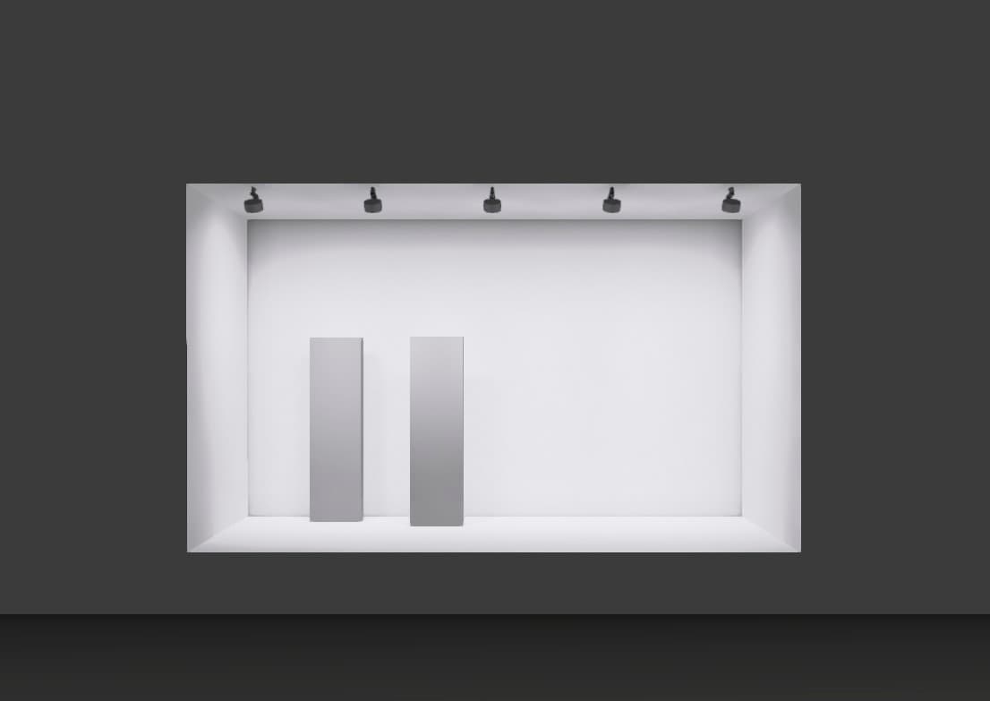 ERCO Shopfenster mit LED-Strahlern für flexible Warenpräsentation.