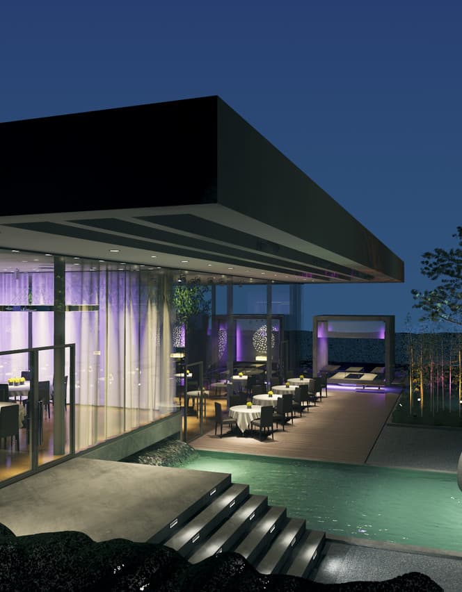 Restaurantbeleuchtung: Stimmungsvolles Licht für einladende Atmosphäre und kulinarischen Genuss.