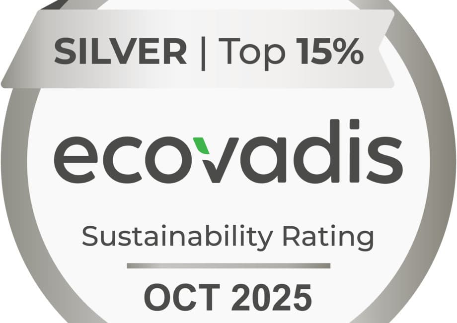 ERCO EcoVadis Silber Medaille für Nachhaltigkeit bis November 2024.