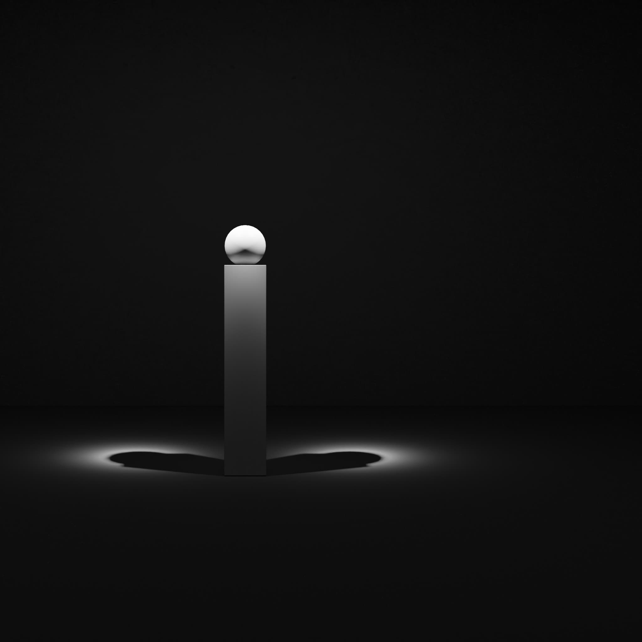 Stele zwei Lichtquellen