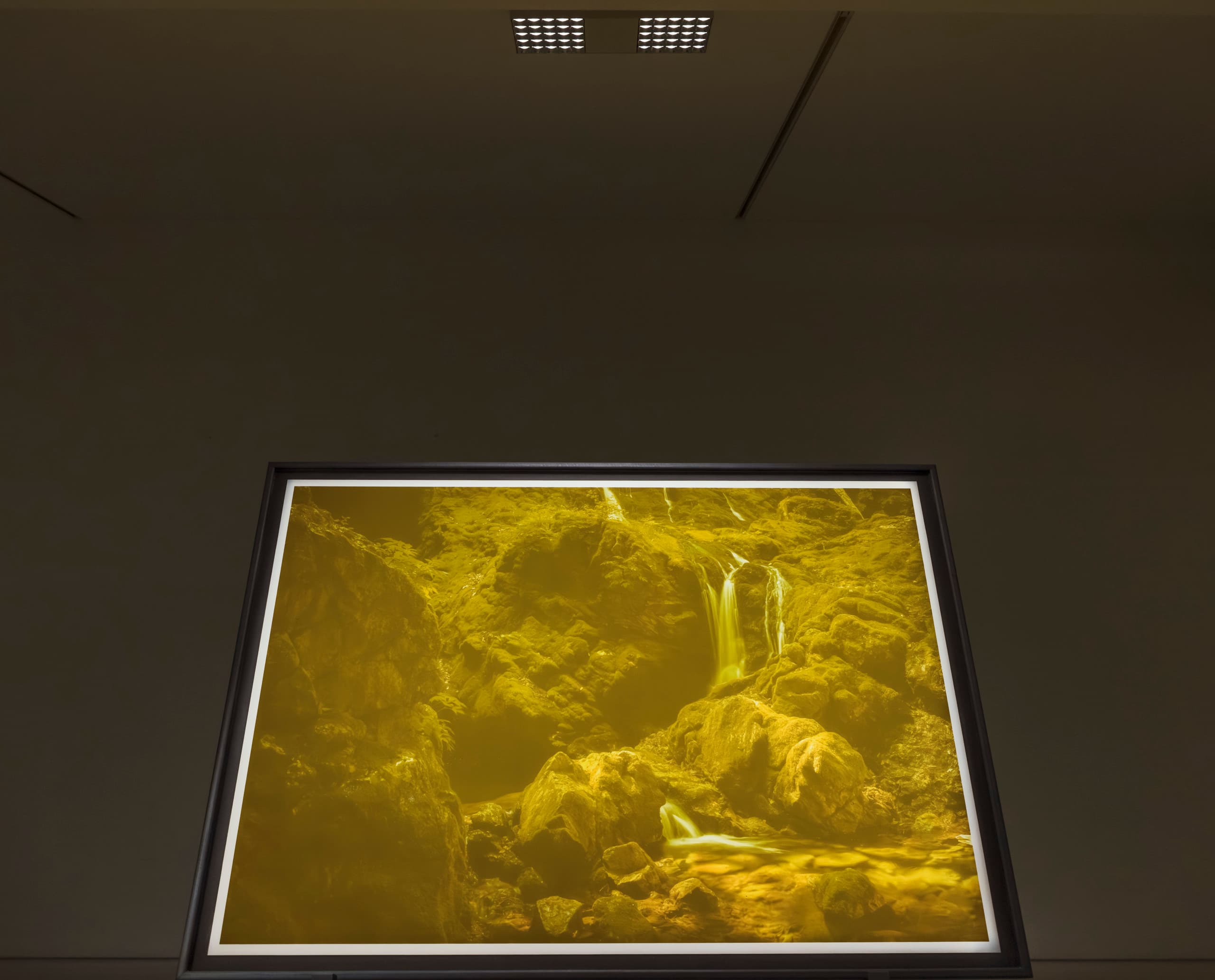 Beleuchtetes Kunstwerk in der Arario Galerie, Seoul, mit ERCO Strahlern hervorgehoben.