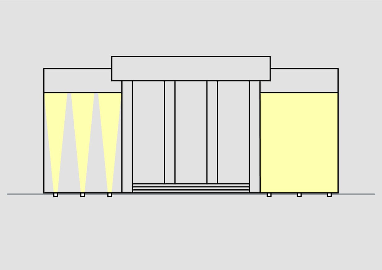 Grafik Fassadenbeleuchtung
