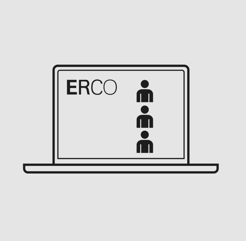 ERCO Karriereportal für Schüler und Studenten auf einem Laptop dargestellt.
