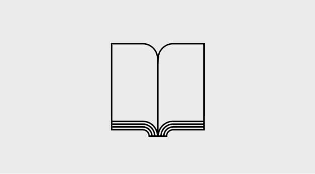 Black Icon on light grey background – opened Book