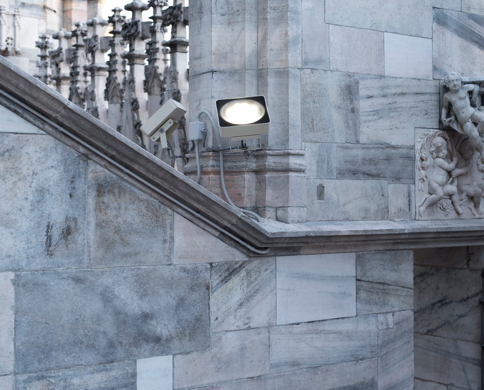 ERCO LED-Strahler beleuchten den Mailänder Dom, ein Wahrzeichen der Stadt.