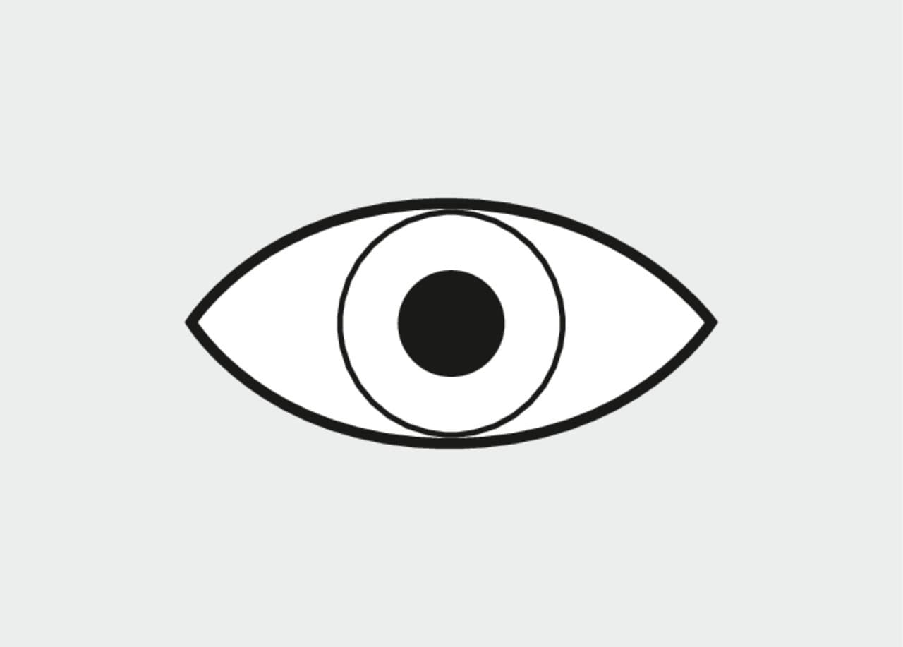 Auge-Symbol, das die Anpassung an unterschiedliche Lichtverhältnisse darstellt.