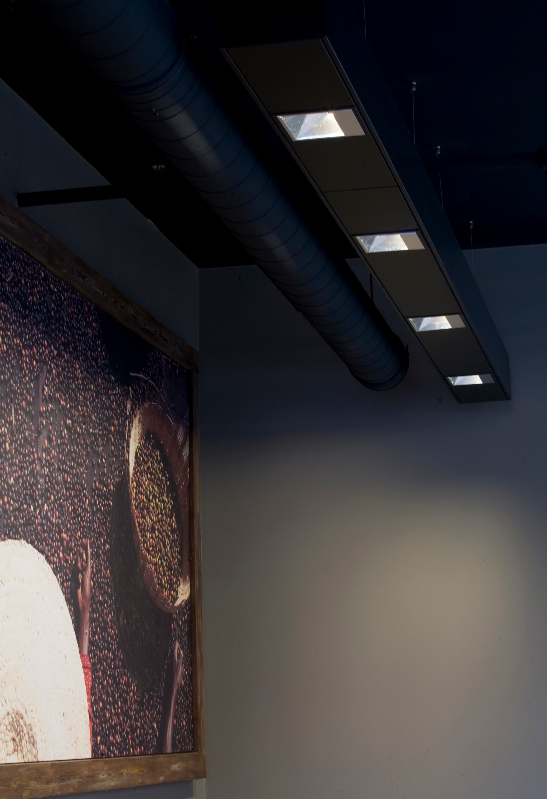 ERCO Quintessence LED Wallwasher für effiziente Beleuchtung im Starbucks am Altmarkt, Dresden.