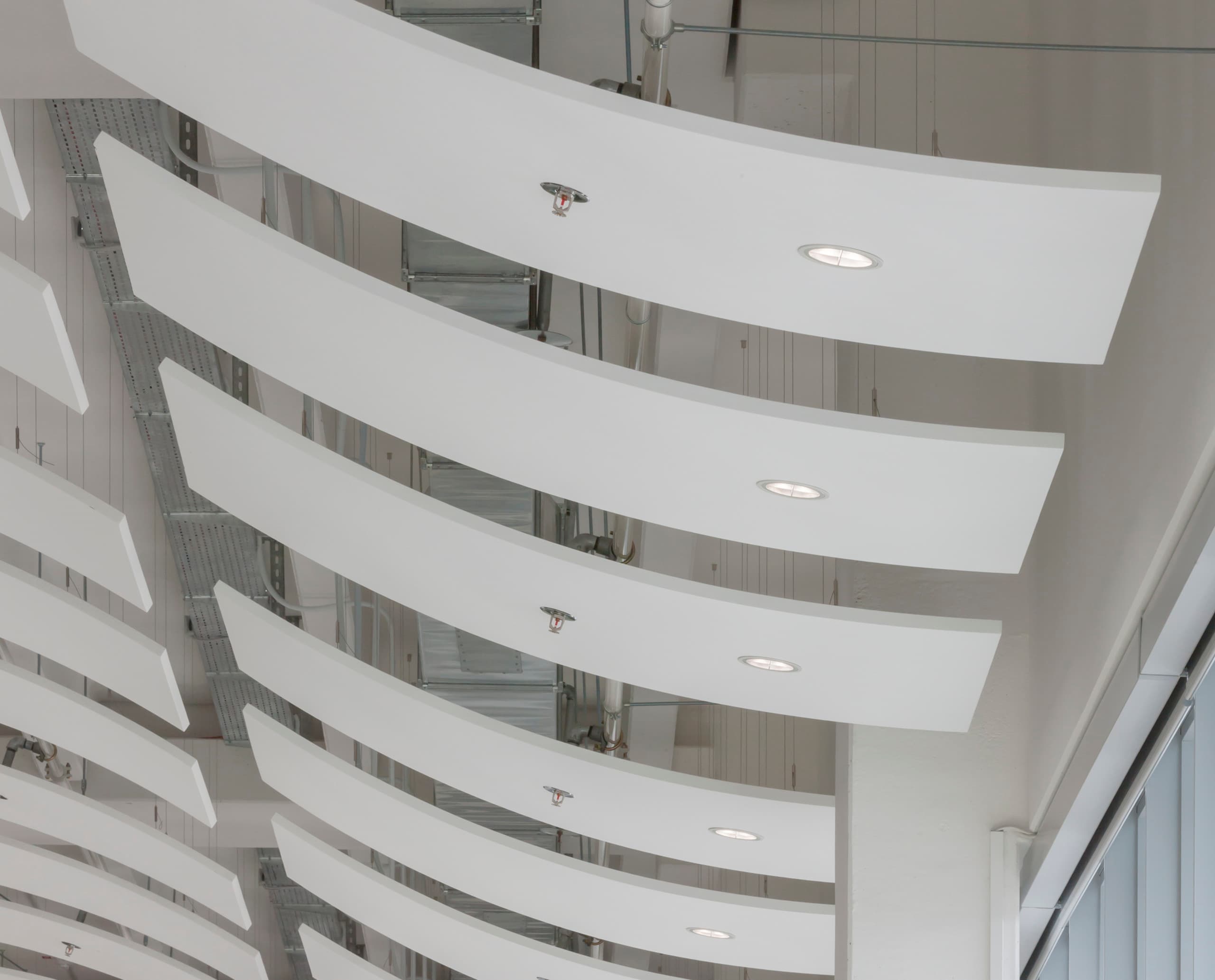 ERCO Downlights in der Heinemann-Zentrale: Effiziente LED-Technologie für hohen Sehkomfort in modernen Büros.