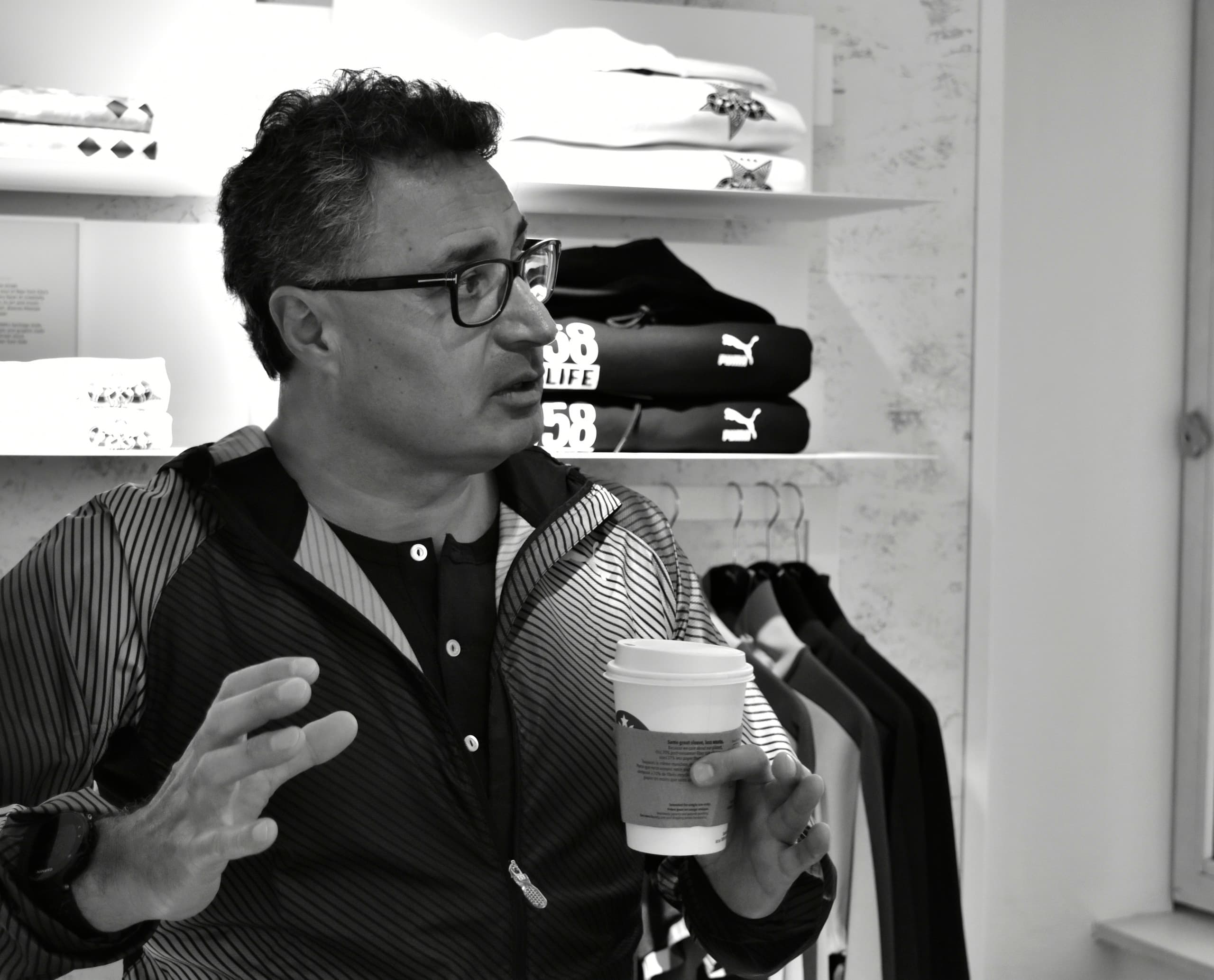 Pablo Rodriguez, Global Head of Retail Environment bei PUMA, im Berliner PUMA Store.