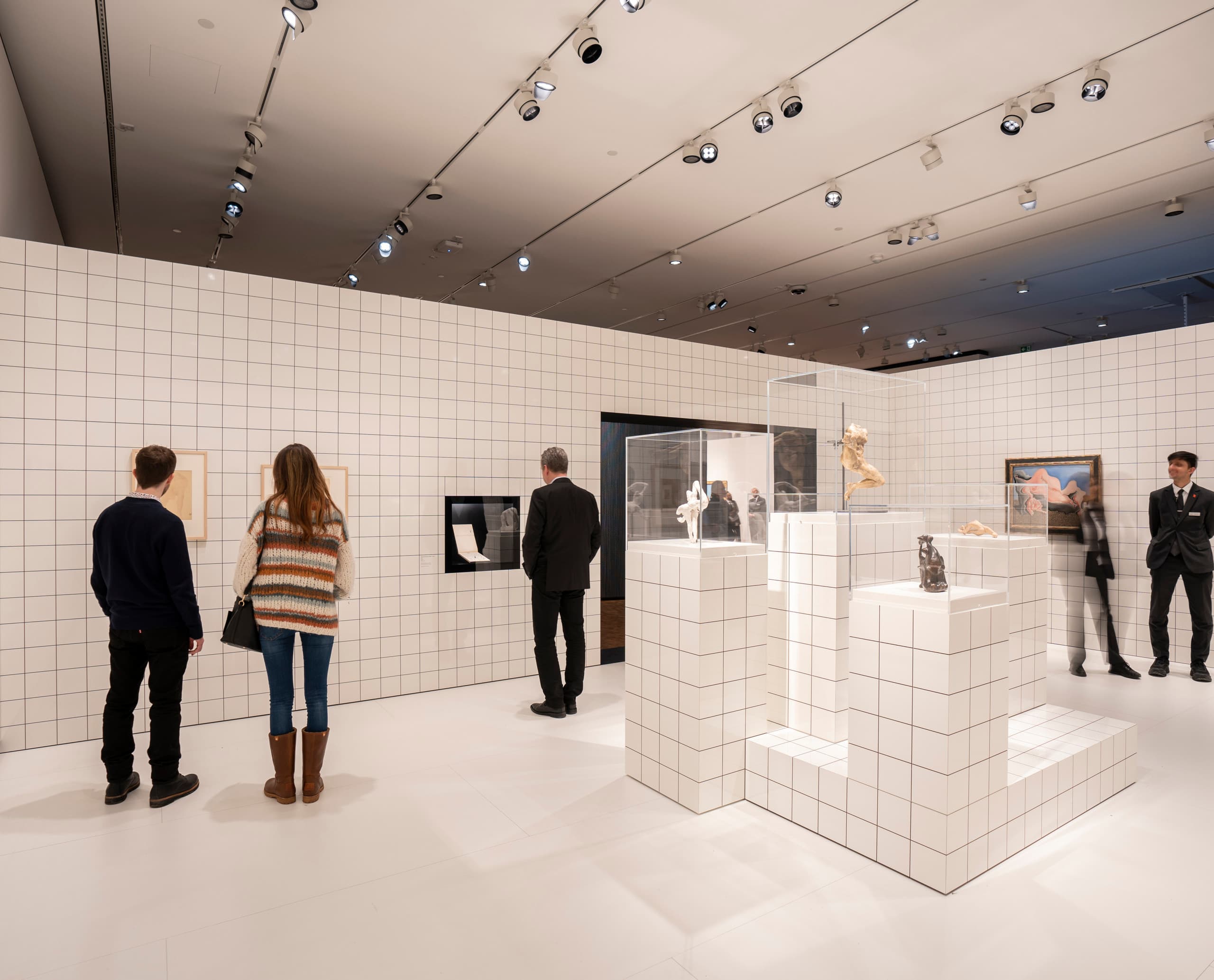 ERCO Parscan Strahler beleuchten Kunstwerke im Munch Museum Oslo, für flexible Ausstellungen.