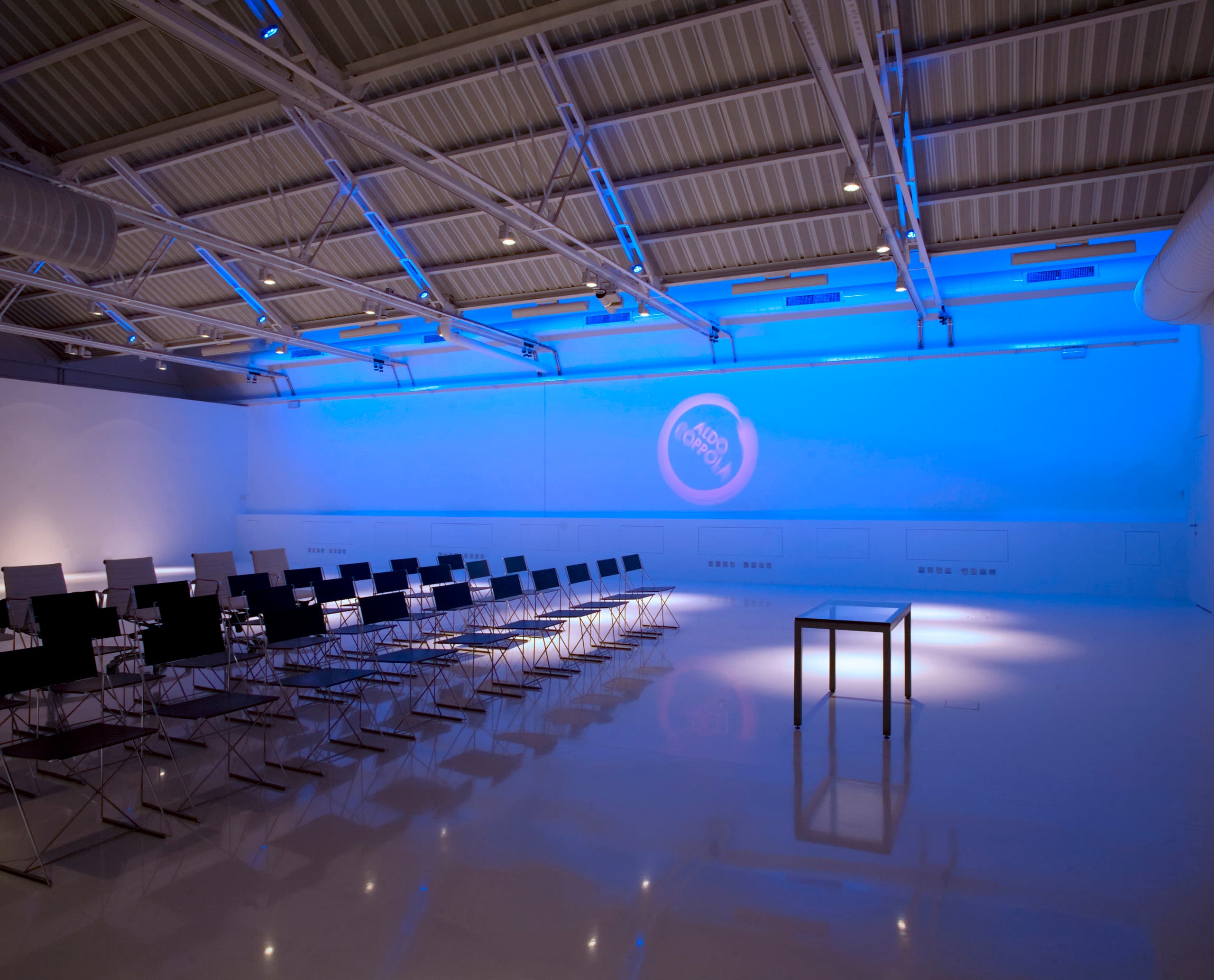 Aldo Coppola Showroom mit ERCO Lichttechnik für moderne Haarstyling-Präsentationen.