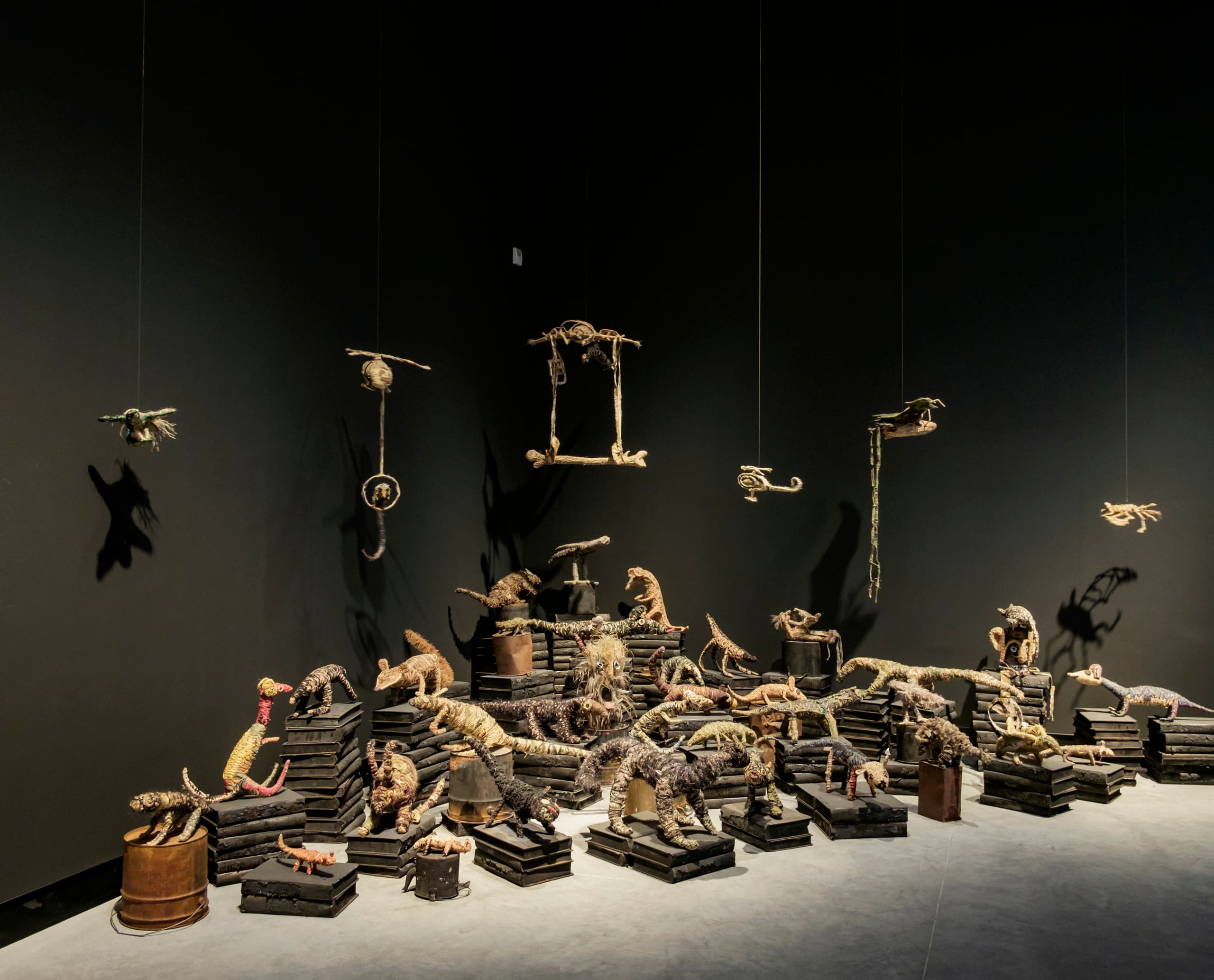 Kunstinstallation im australischen Pavillon der Biennale Venedig, beleuchtet mit ERCO Strahlern.
