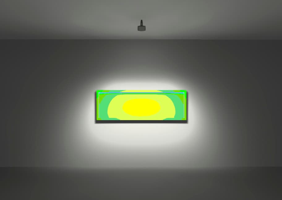 ERCO Wallwasher-Leuchte mit Spherolit-Linse für gleichmäßige vertikale Beleuchtung.