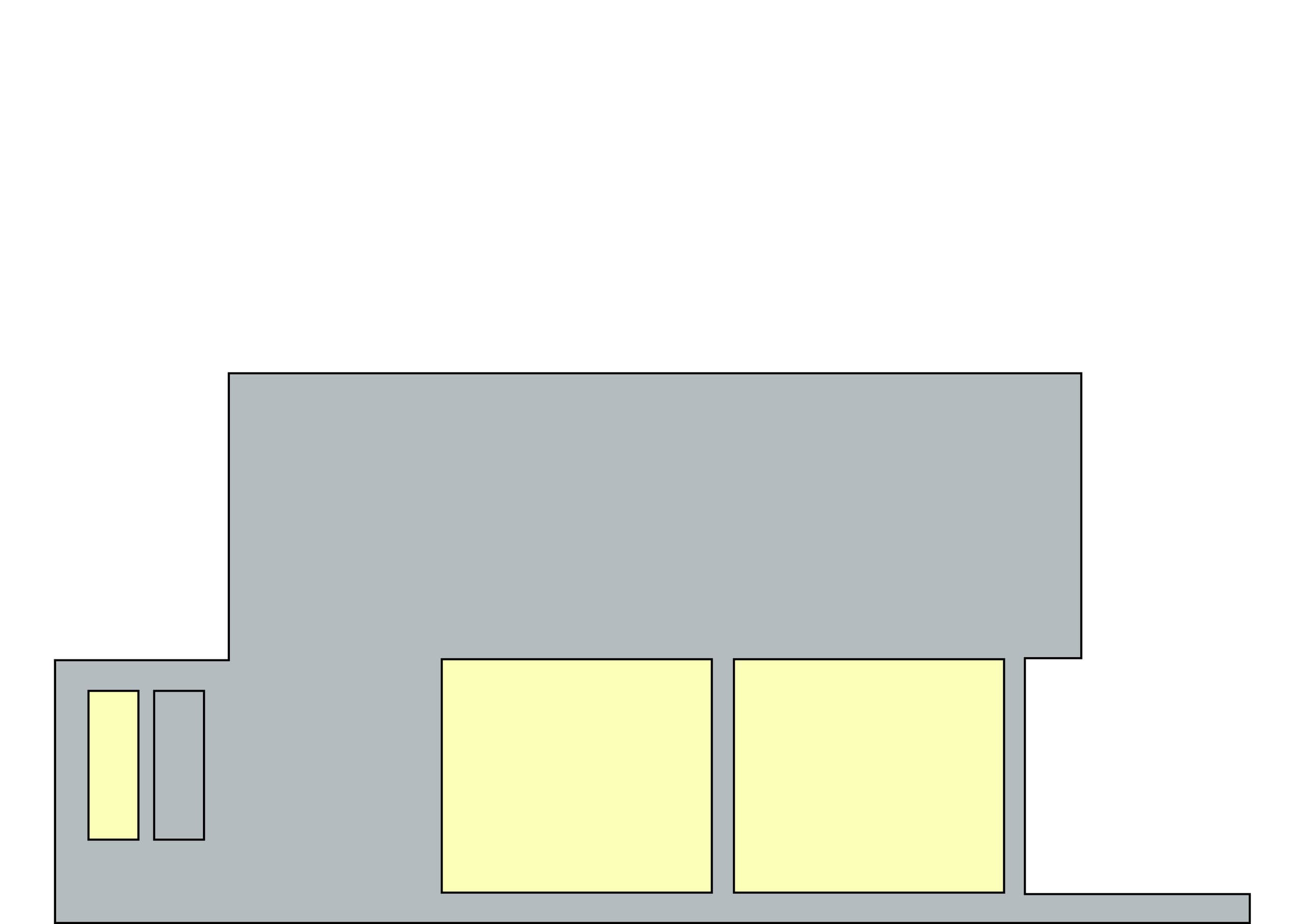 Skizze eines Museumsgebäudes mit Fensterbeleuchtung für die Lichtplanung mit ERCO.
