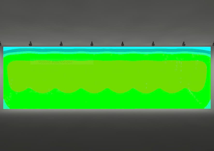 ERCO Wallwasher-Lichtverteilung für gleichmäßige vertikale Beleuchtung.
