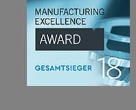 ERCO Manufacturing Excellence Award 2018 für herausragende Leistungen in der Lichttechnik.