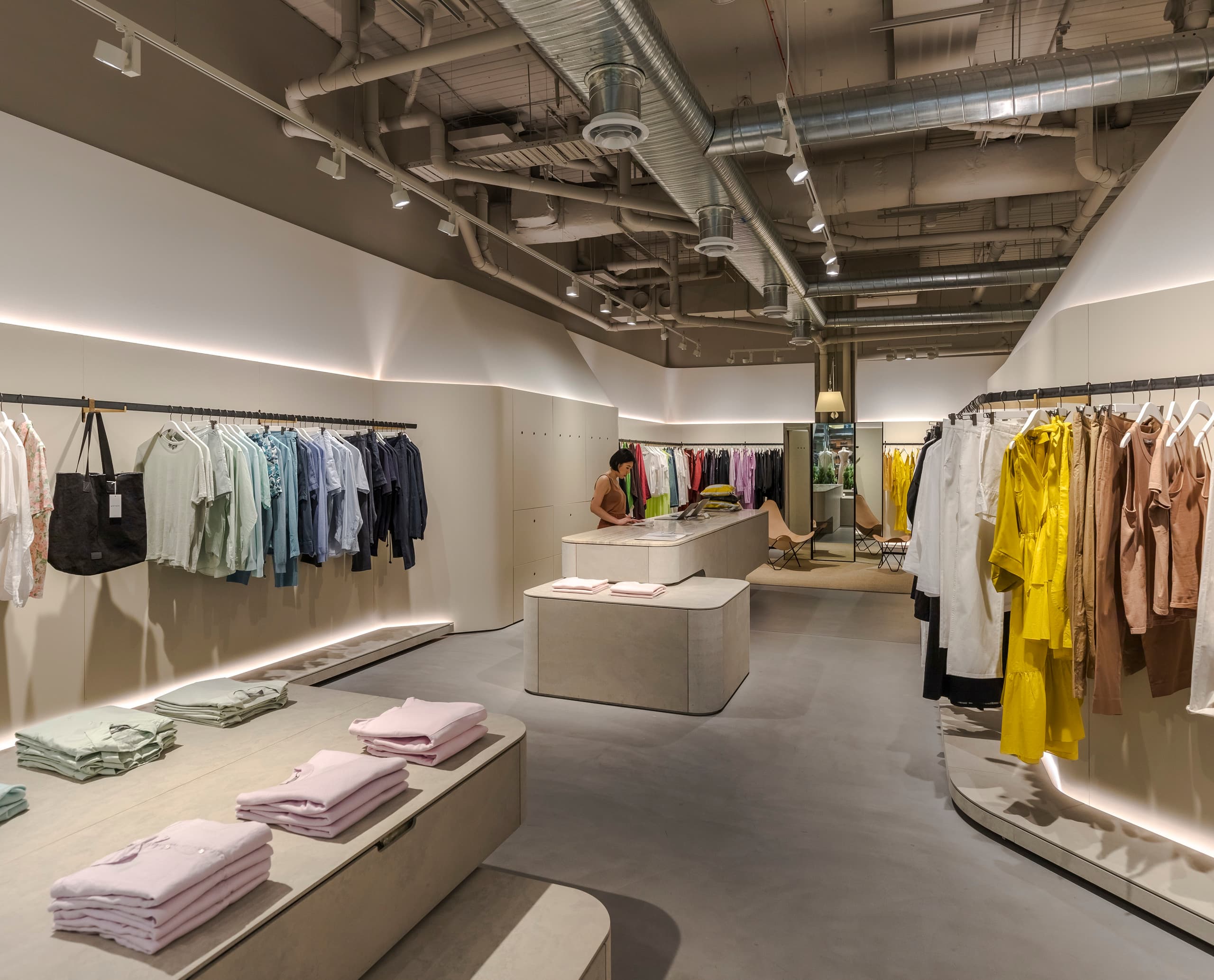 ERCO Optec Strahler im Jac + Jack Store, Melbourne, für präzise Warenbeleuchtung.