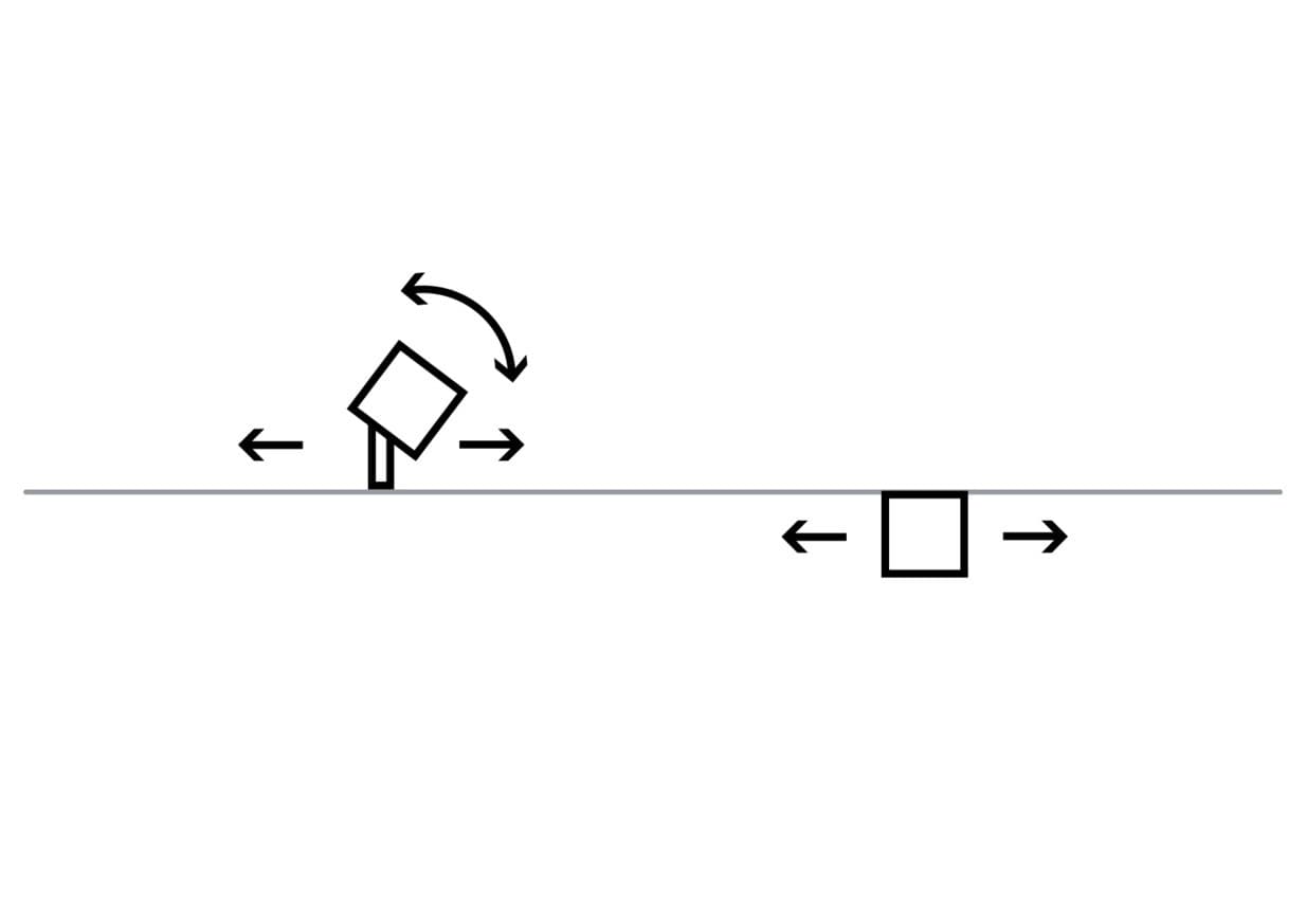 Schematische Darstellung von ERCO Strahlern zur Baumbelichtung.