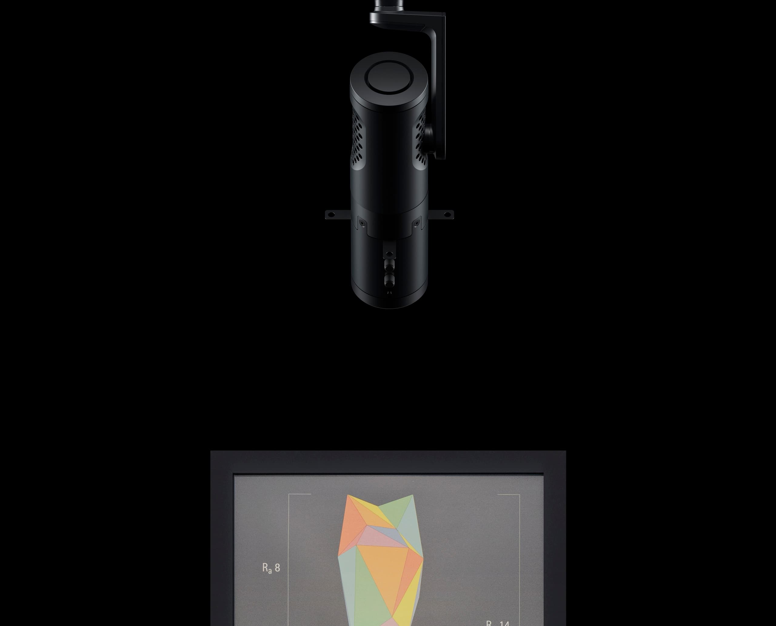 ERCO Konturstrahler für präzise Kunstausleuchtung in Museen und Galerien.