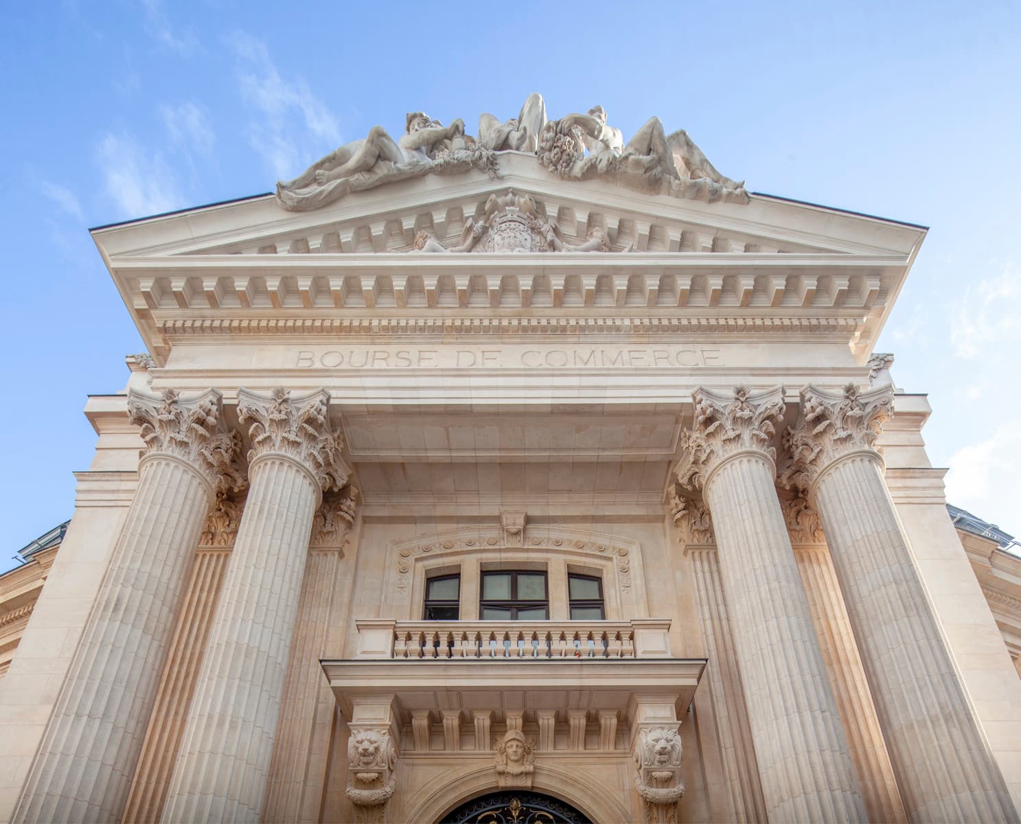 Detailaufnahme der Bourse de Commerce in Paris, einem Museum mit flexibler LED-Beleuchtung von ERCO.