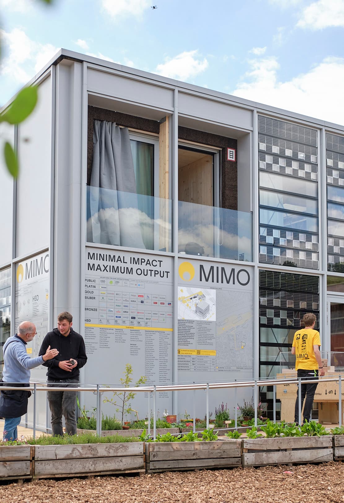 Das MIMO-Teamhaus beim Solar Decathlon Europe 21/22, ein nachhaltiges Architekturprototyp.