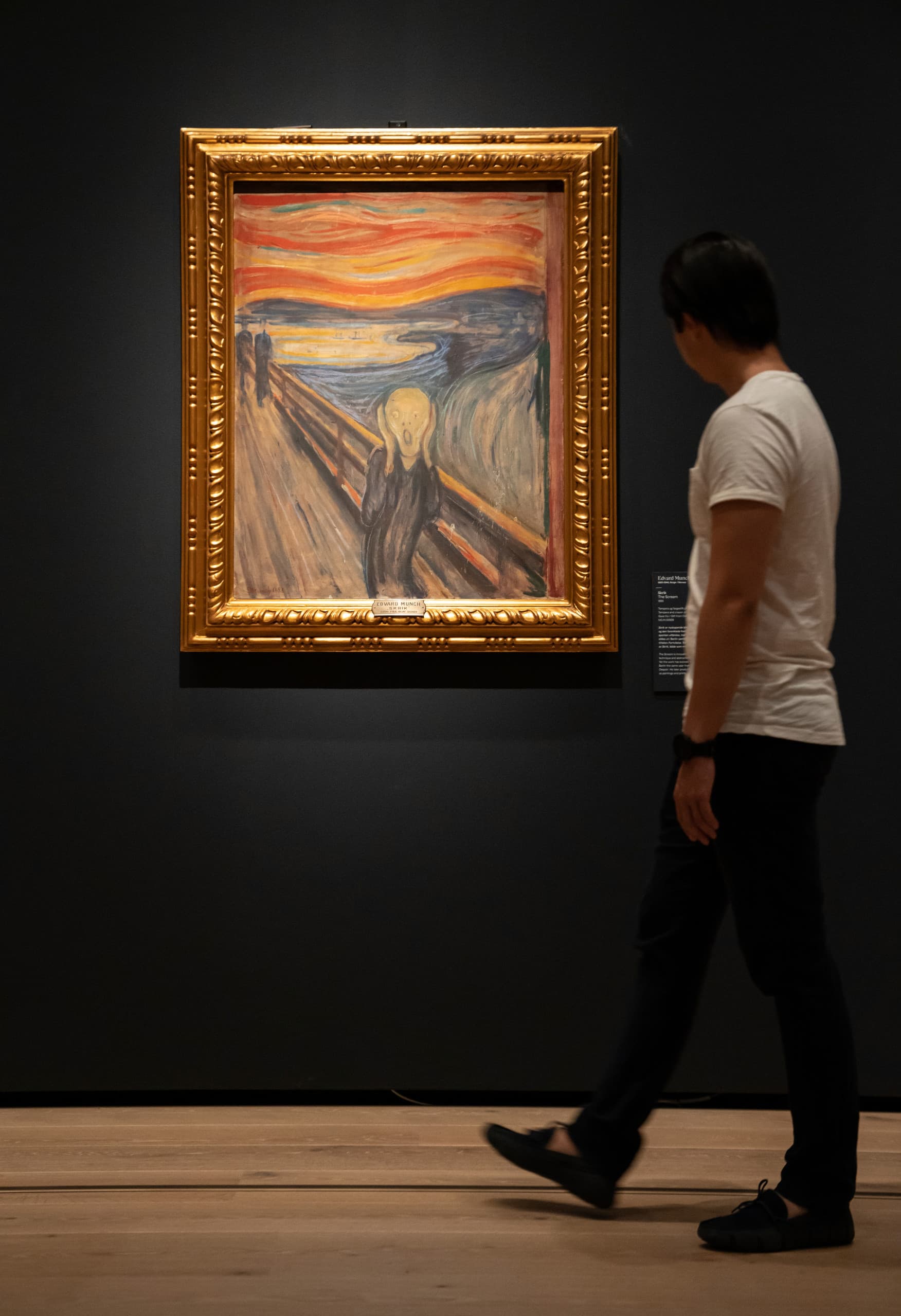 Edvard Munchs „Der Schrei“ im Nationalmuseum Oslo, beleuchtet mit ERCO Strahlern.