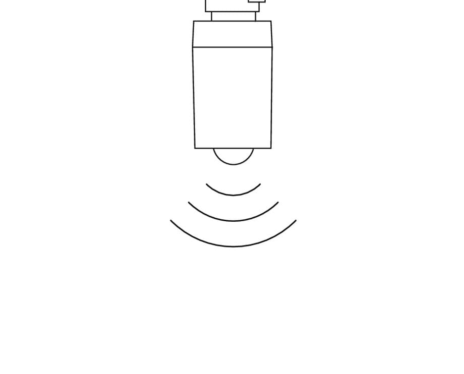 ERCO Bewegungsmelder mit Lichtsensor zur drahtlosen Lichtsteuerung via Casambi Bluetooth.