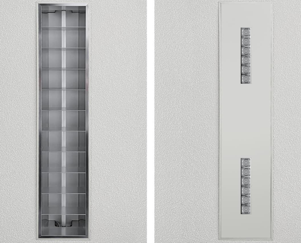 T5/T8 Leuchtstofflampe vs. LED-Leuchte: Vergleich von Lichtlösungen für effiziente Beleuchtung nach dem Lampenverbot 2023.
