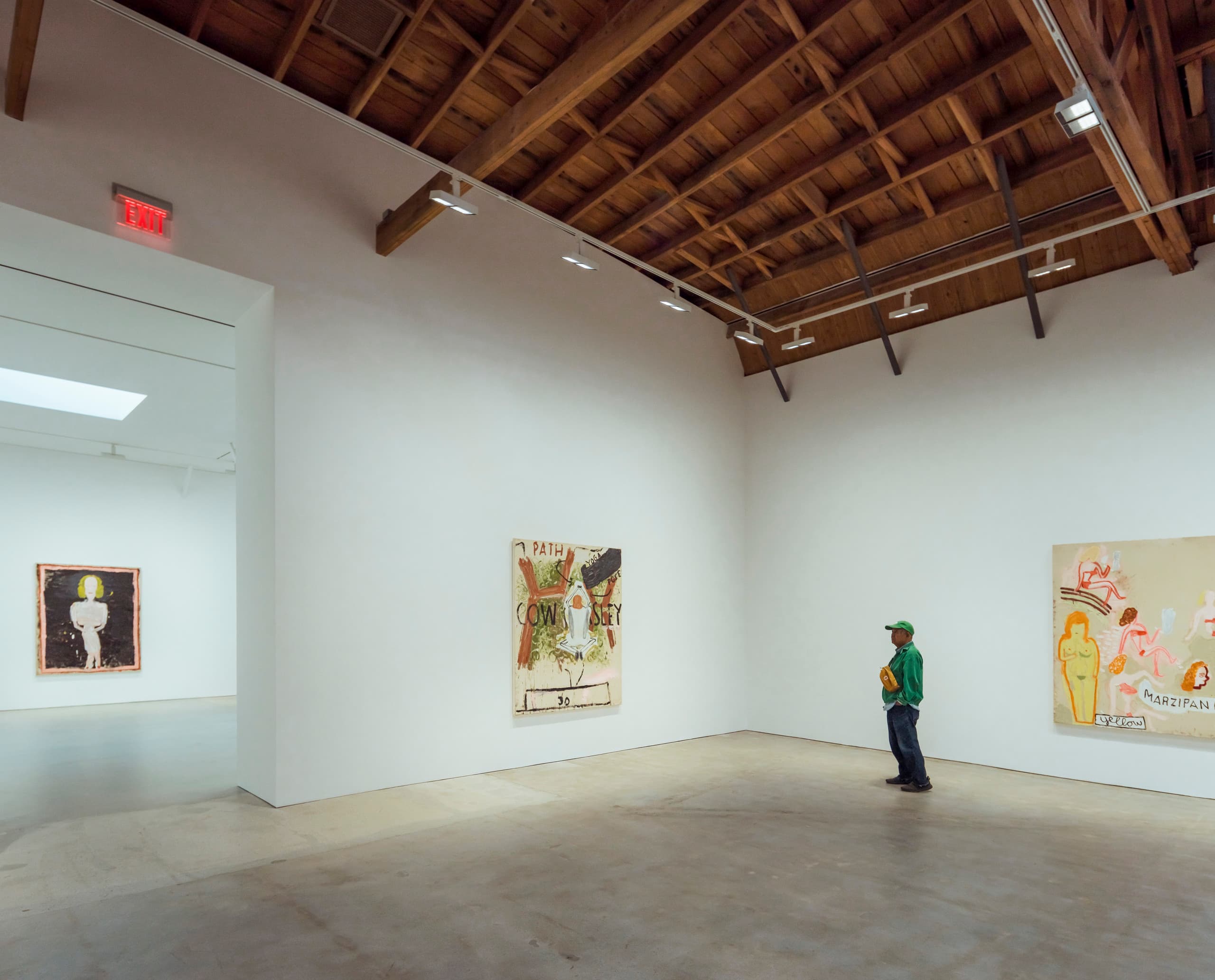 ERCO Light Board Strahler beleuchten Kunst in der David Zwirner Galerie, Los Angeles.
