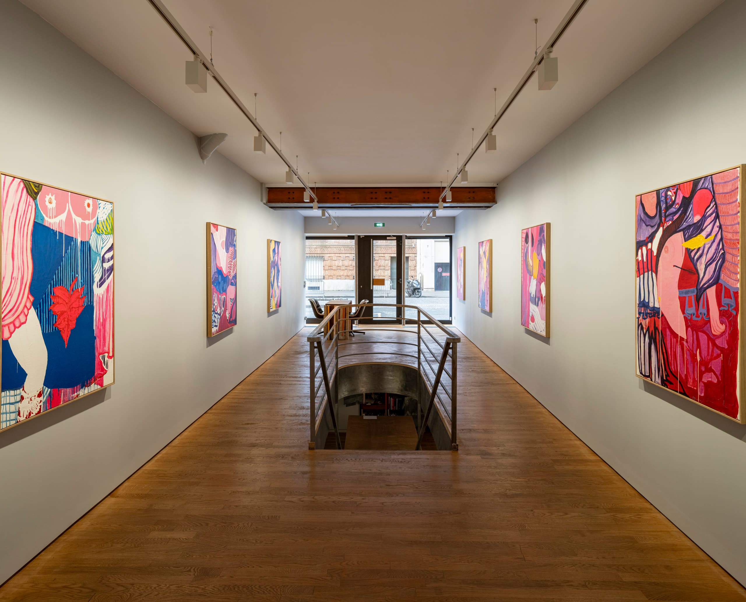 ERCO LED-Beleuchtung in der Lilia Ben Salah Galerie, Paris, für Kunstausstellungen.