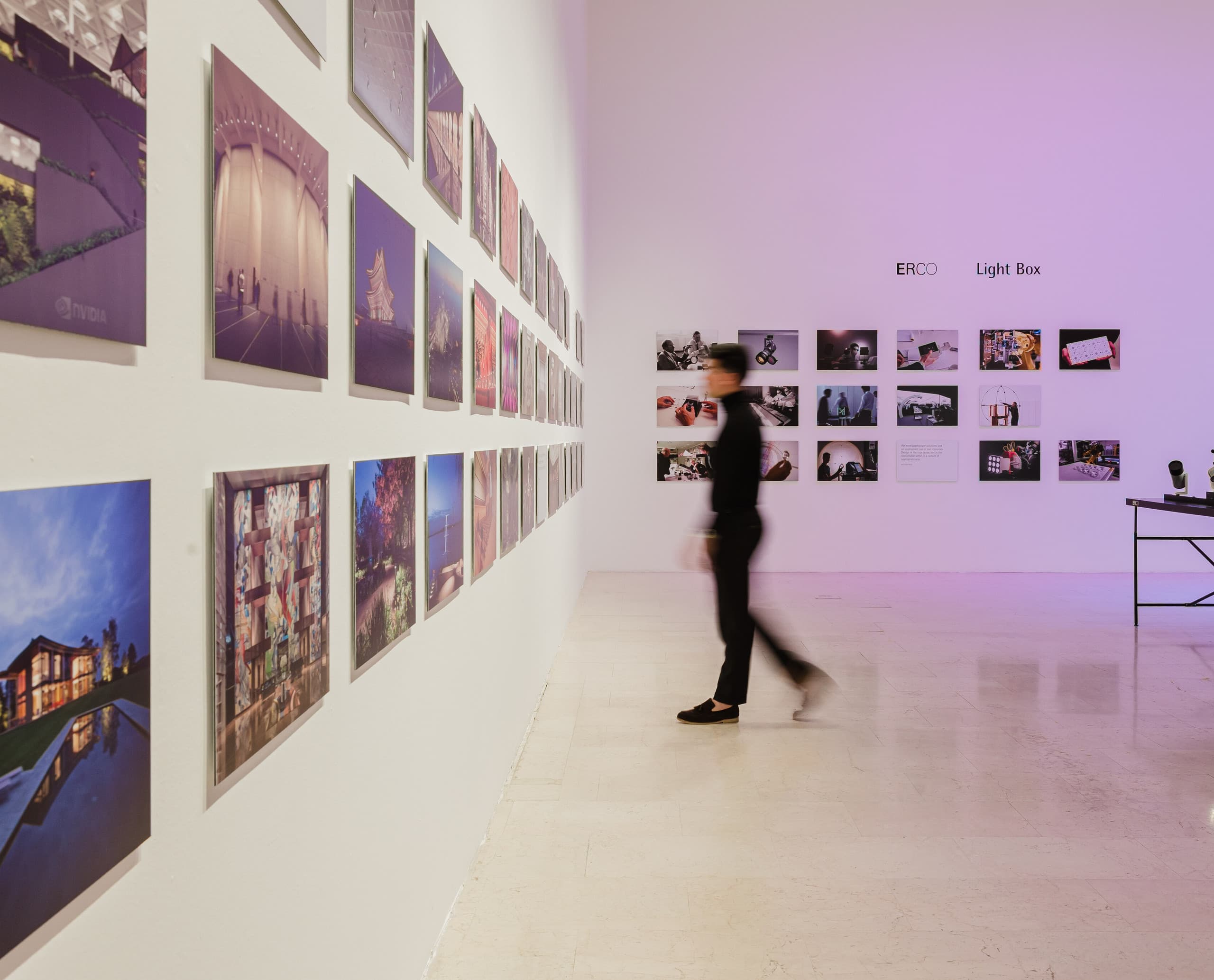 ERCO Light Box Ausstellung in Mailand: Lichtgestaltung in Architekturfotografien.