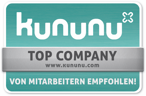 Logo Kununu Top Company - Von Mitarbeitern empfohlen
