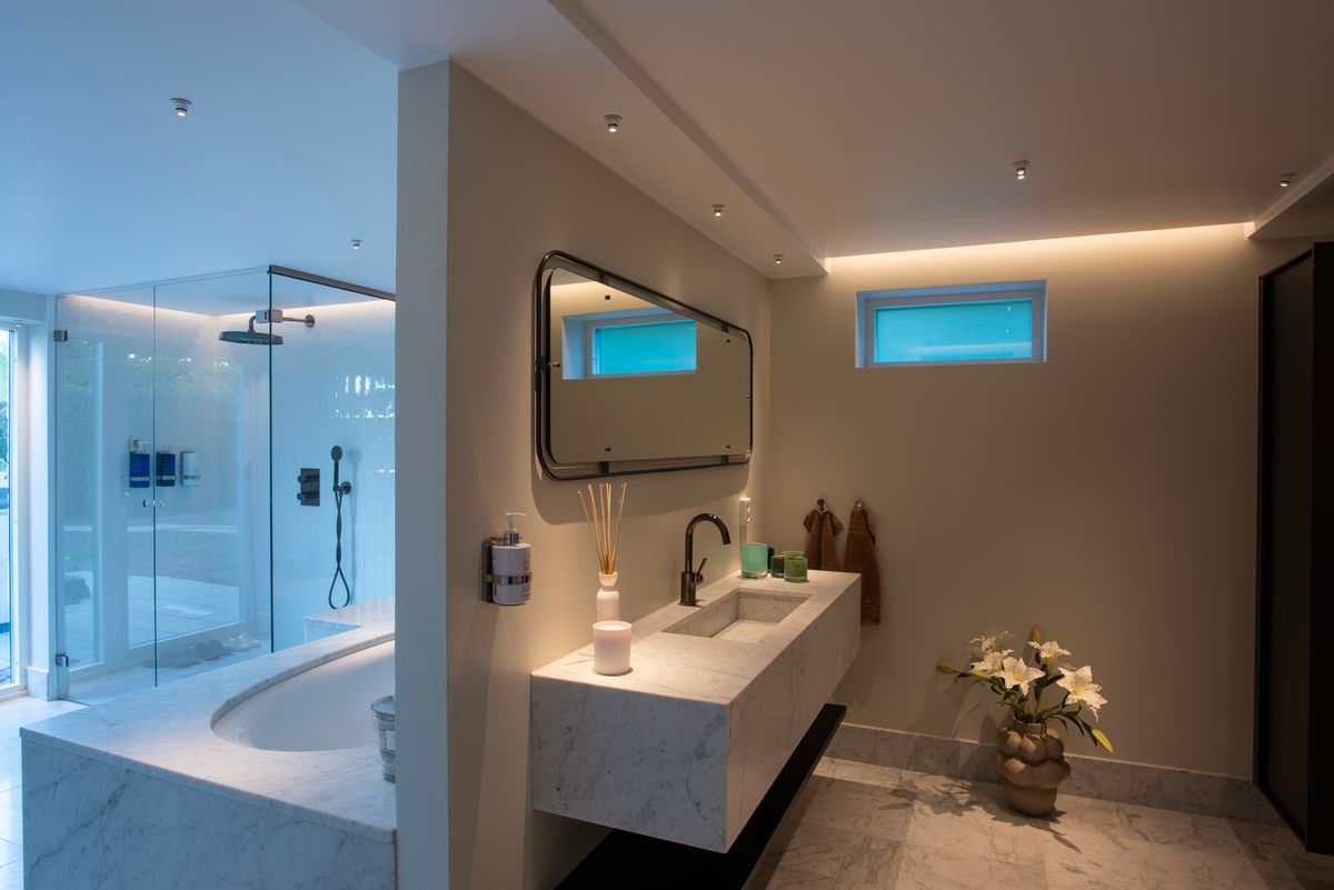 Villa Lakeside, Gotemburgo. Instalador: Myrås Elektriska AB. Fotografía: Johan Elm.