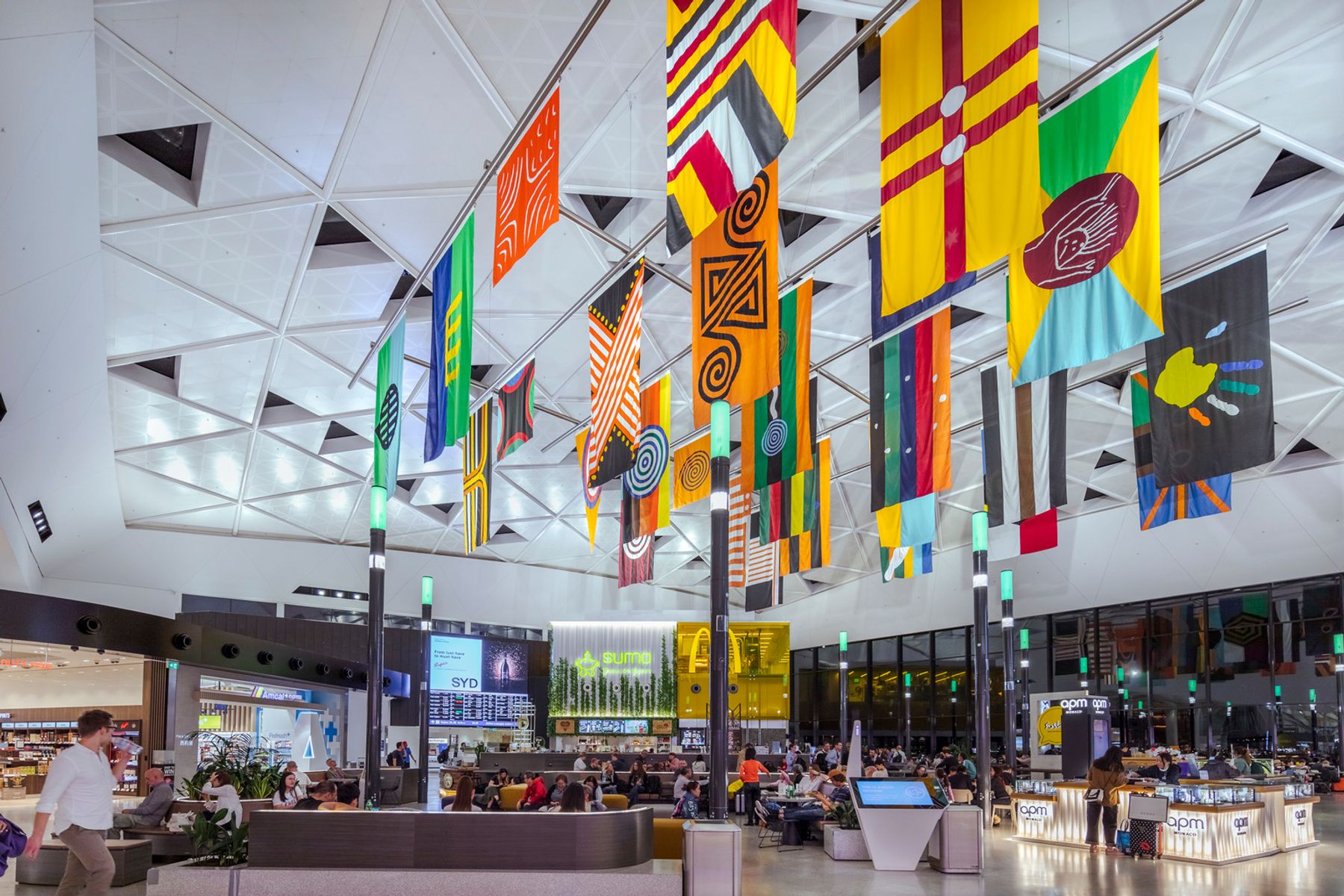 Kingsford Smith International Airport T1, Sydney. Architettura: Hassell Architects. Fotografia: Jackie Chan, Sidney.