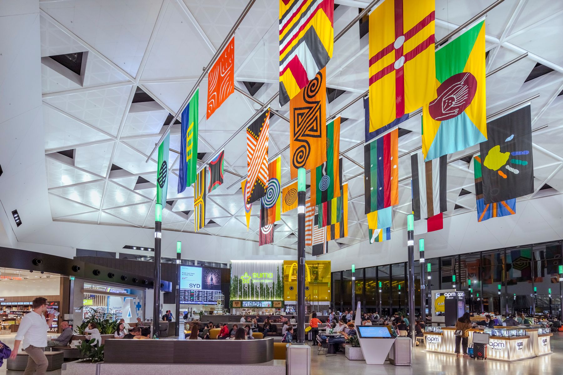 Aéroport international Kingsford Smith T1, Sydney. Architecture : Hassell Architects. Photographie : Jackie Chan, Sydney.