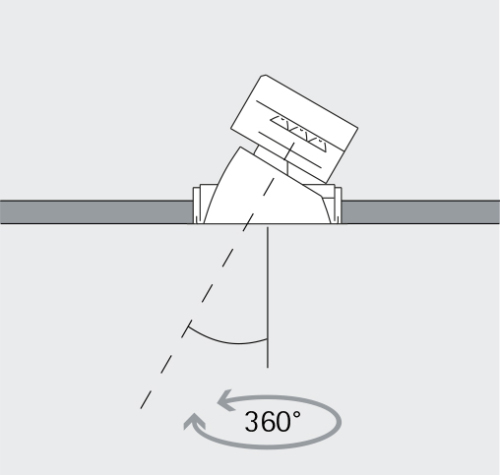Quintessence square - Pivotable through 40°