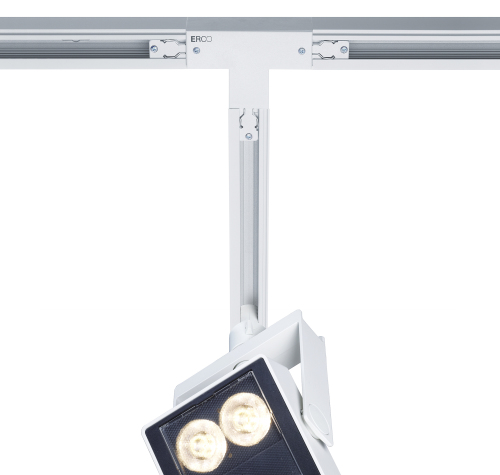 ERCO track and singlets - Gap-free mounting using connection components