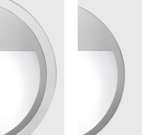 Floor washlights round - Flush or covered mounting detail