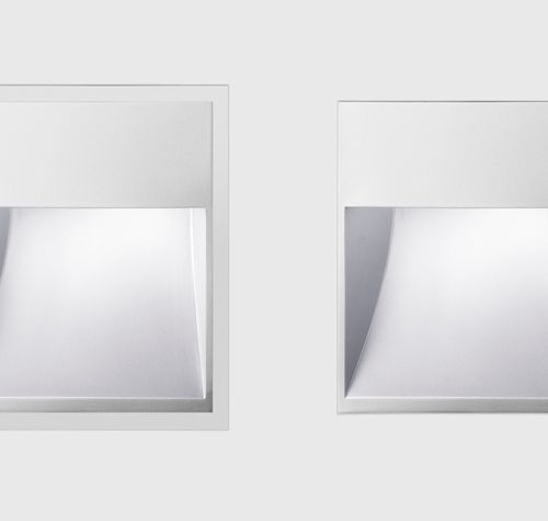 Floor washlights square - Flush or covered mounting detail