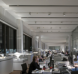Réaménagements facilités : rails conducteurs pour éclairage flexible de bureaux