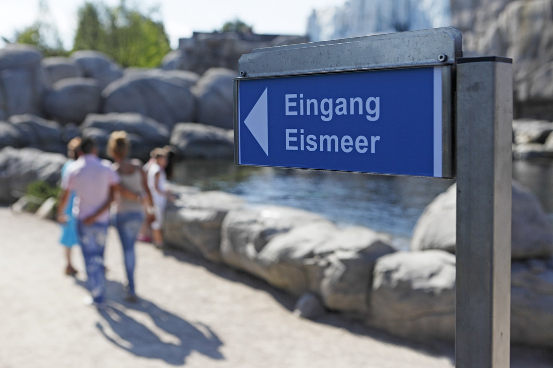 IJsmeergebied in dierentuin Hagenbeck, Hamburg