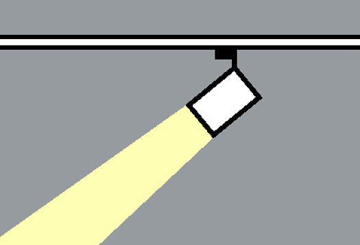 Graphic depiction of a spotlight.
