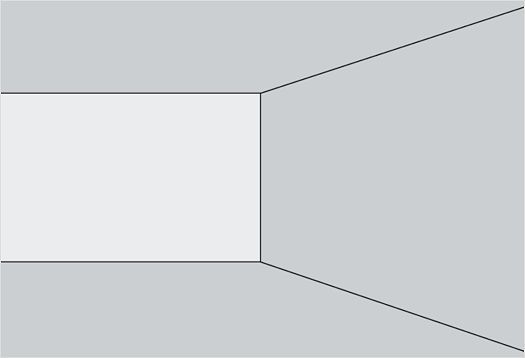 Constance subjective : un mur gris moyen dans une pièce par ailleurs sombre semble gris clair.